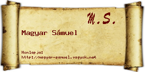 Magyar Sámuel névjegykártya
