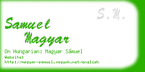 samuel magyar business card